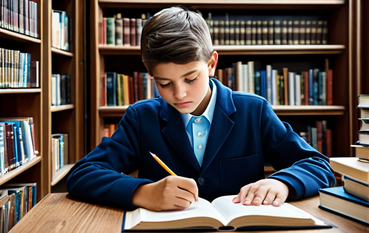 언어 교육학 - **

A professional female architect in a modern office, reviewing blueprints at her desk, fully clot...